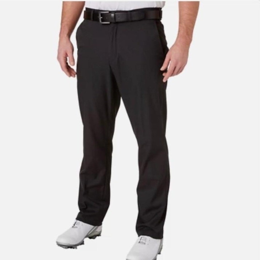 NWT Walter Hagen II Golf Pants Black Elastic Waist Pockets Casual Size XXL